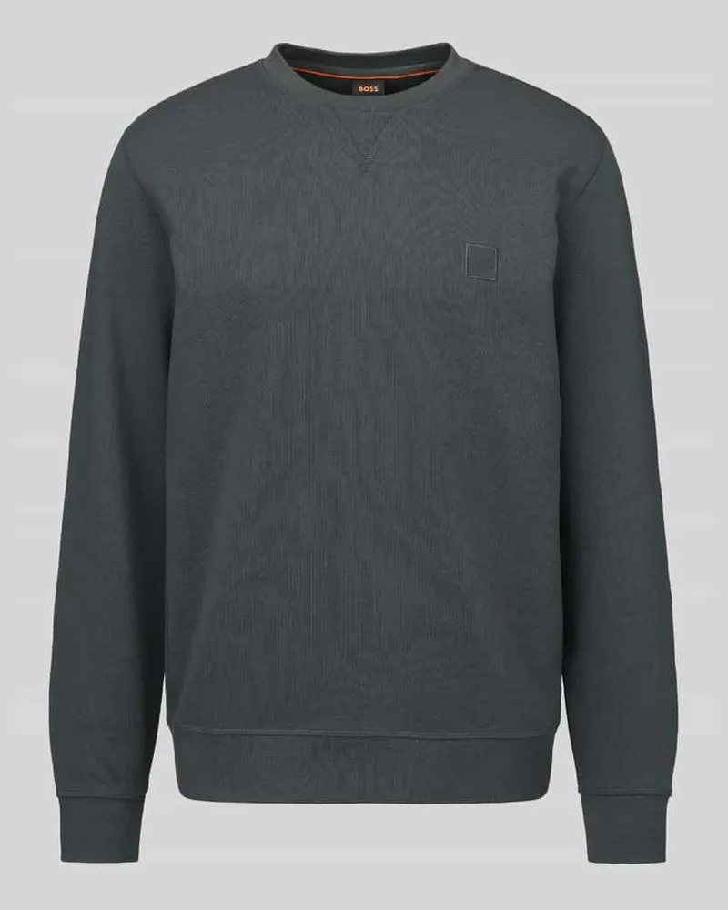 HUGO BOSS Regular Fit Sweatshirt aus reiner Baumwolle Modell 'Westart Khaki