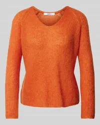 Max Mara Strickpullover mit Strukturmuster Modell 'FRESIS Orange