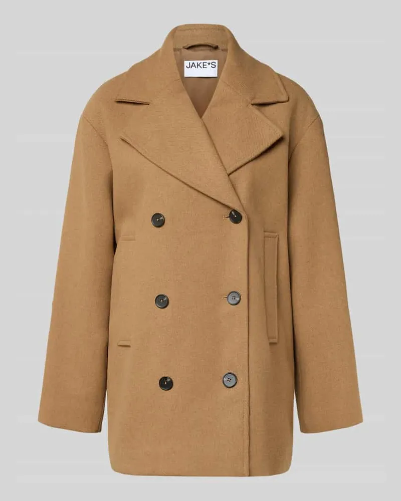 JAKE*S Relaxed Fit Jacke mit Woll-Viskose-Anteil Camel