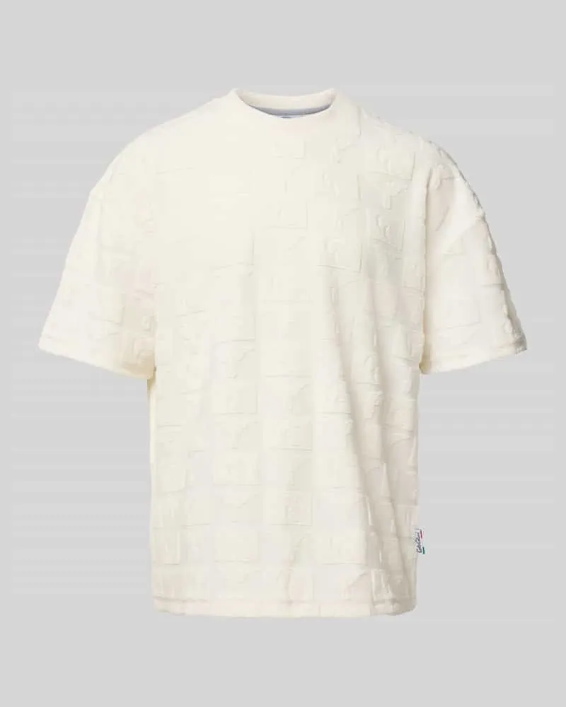 Carlo Colucci Loose Fit T-Shirt mit Stehkragen Offwhite