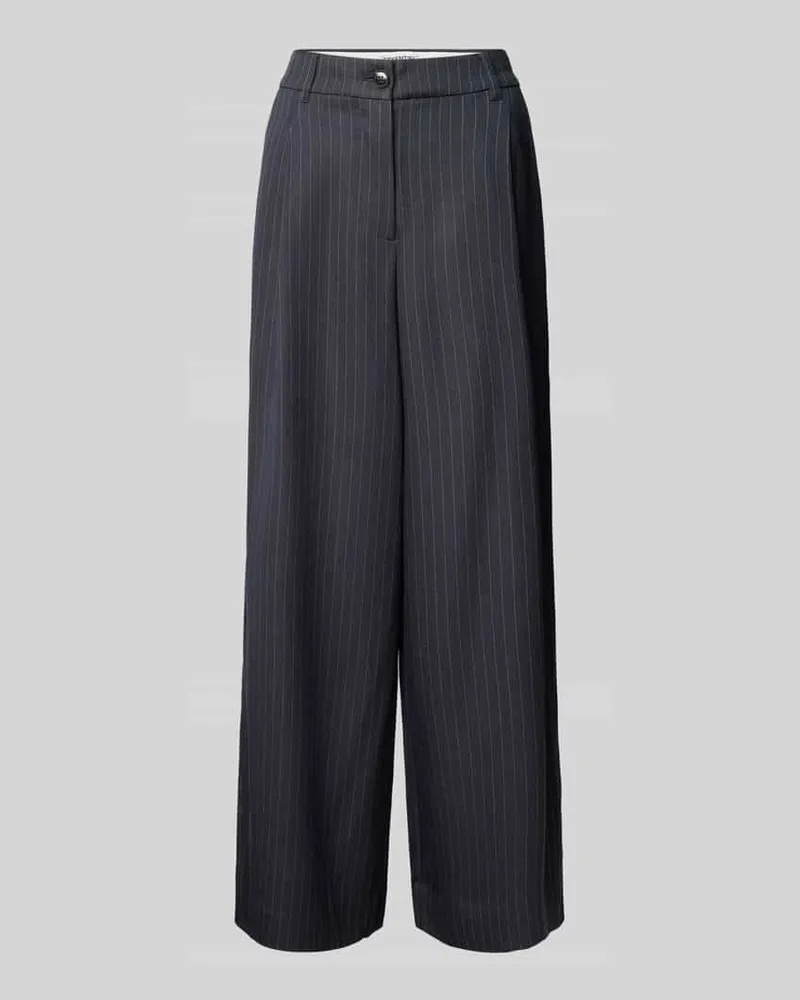 Essentiel Wide Leg Bundfaltenhose mit Viskose-Anteil Modell 'INVEST Marine