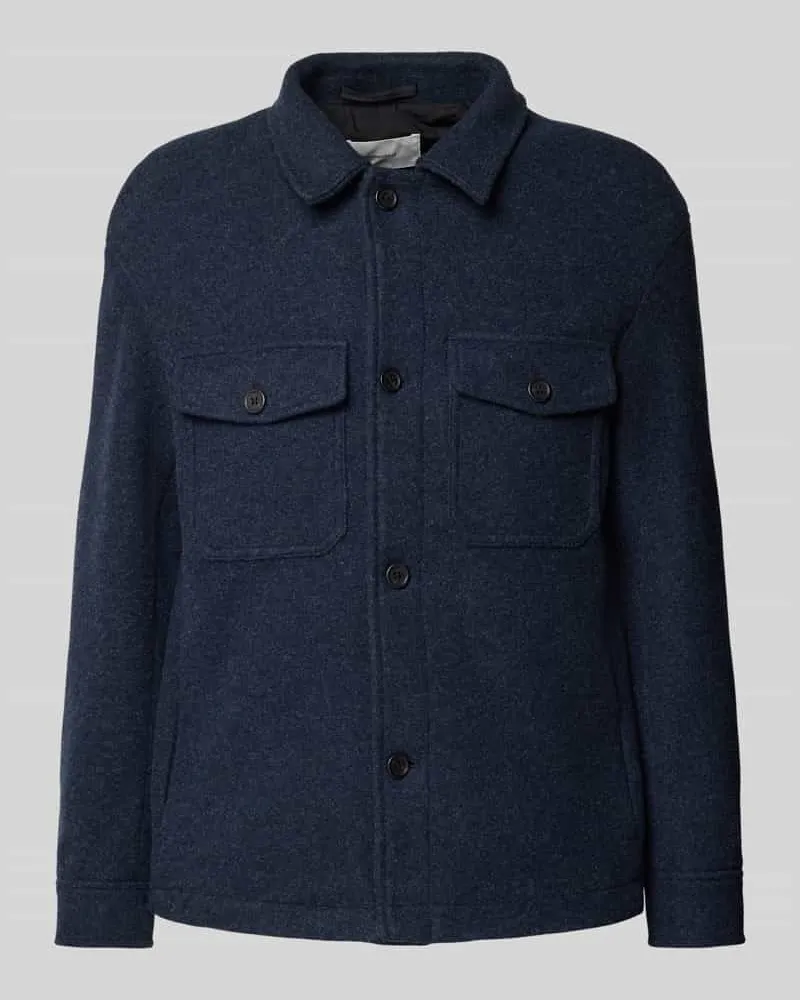 Selected Homme Regular Fit Jacke mit Woll-Anteil Modell 'MITCH Marine
