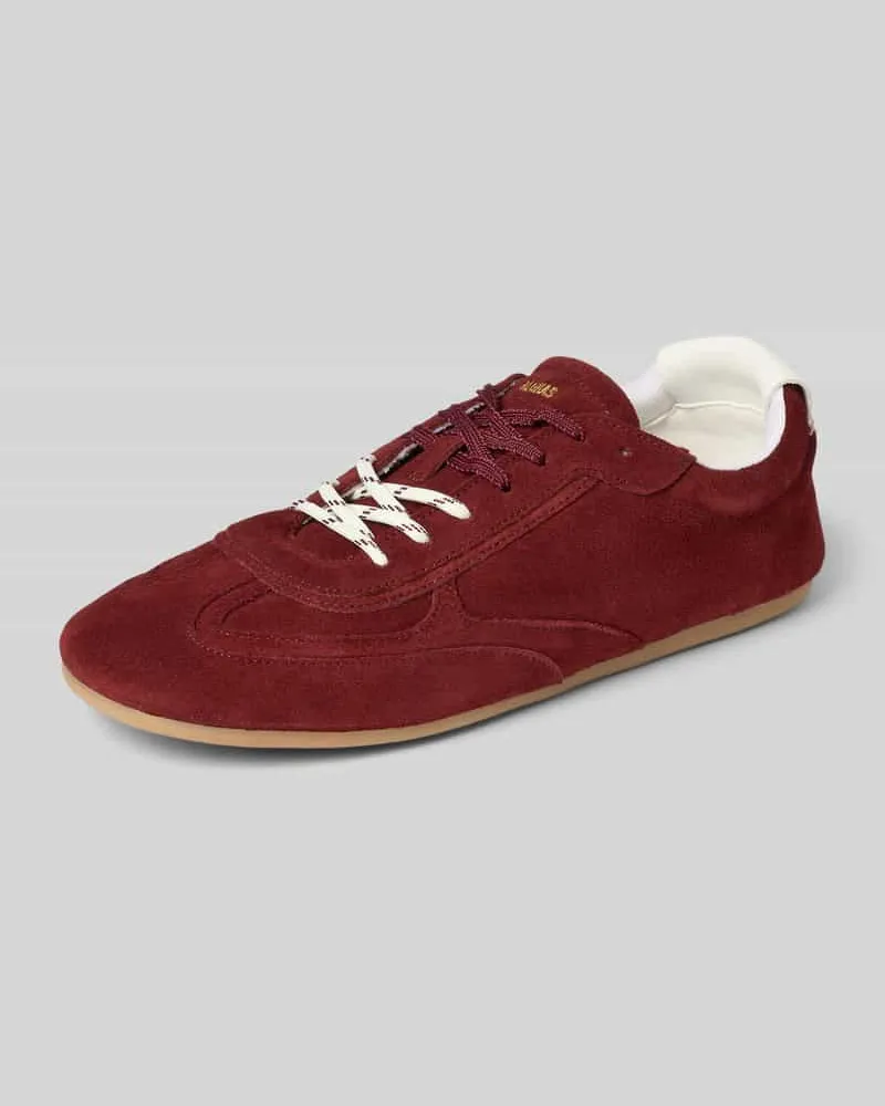 Alohas Sneaker aus Leder mit Schnürung und Gummisohle Bordeaux