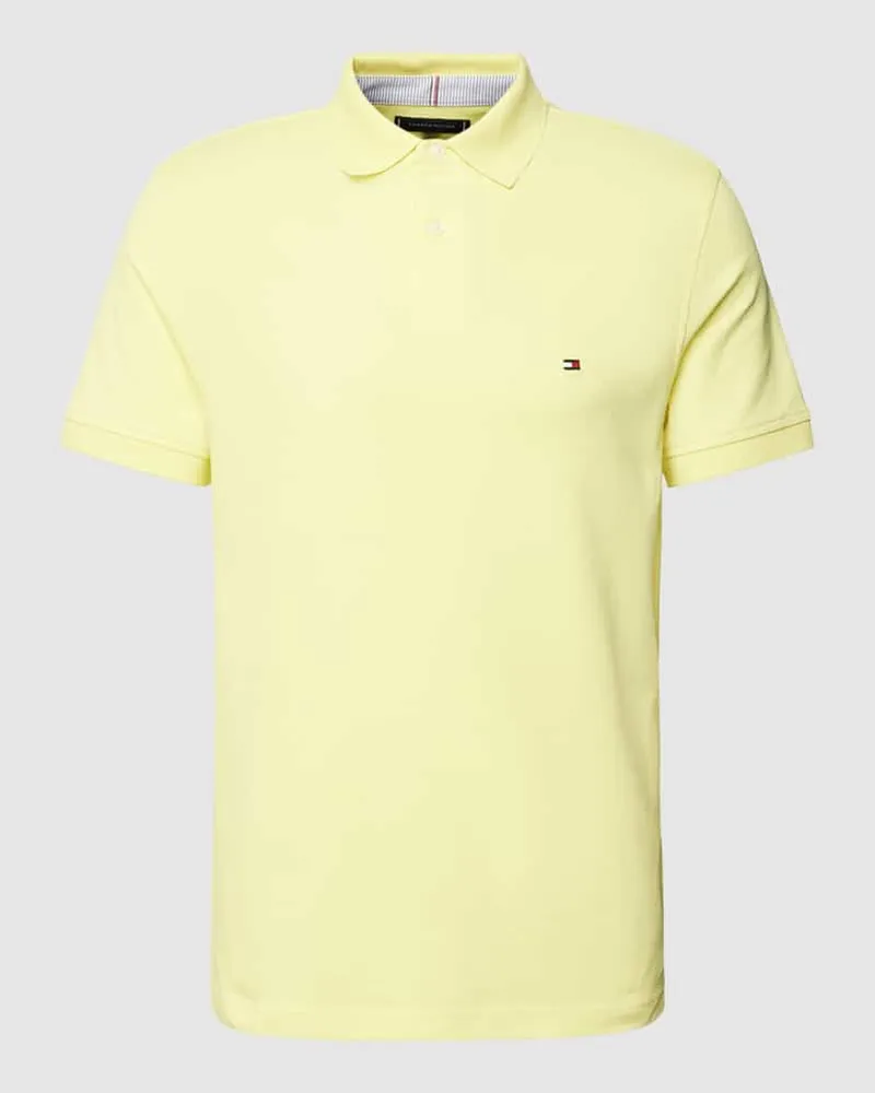 Tommy Hilfiger Poloshirt mit Label-Stitching Gelb