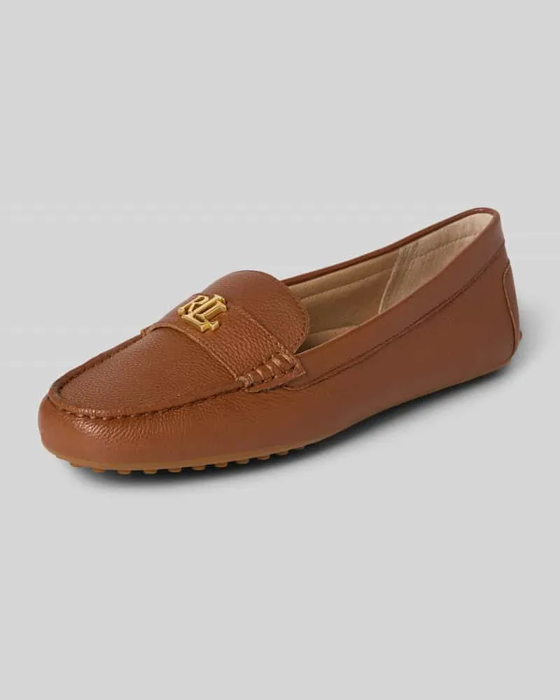 Ralph Lauren Loafer mit Logo-Applikation Modell 'BARNSBURY Cognac