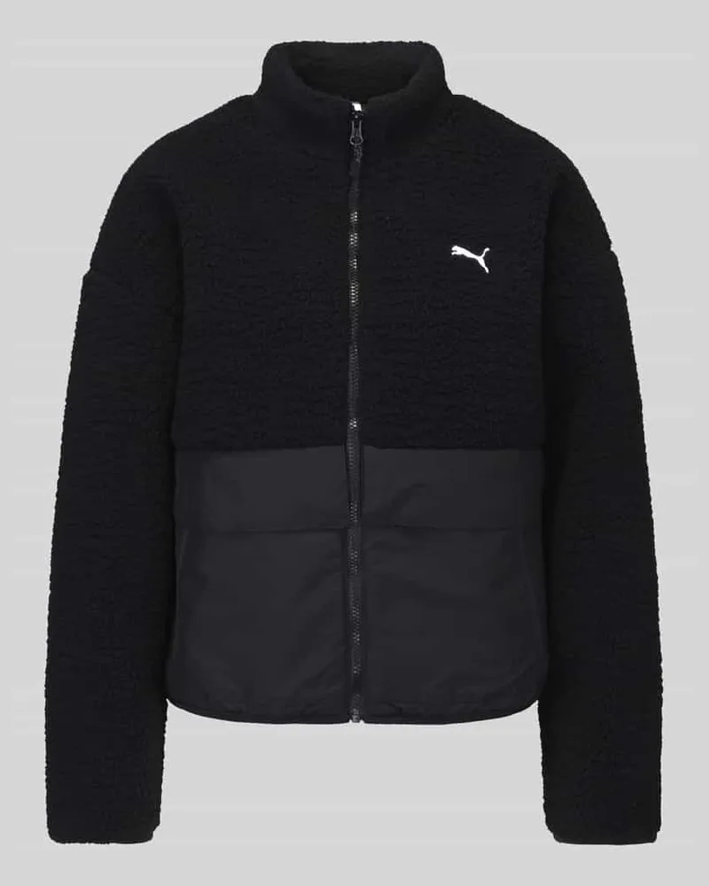 Puma Fleecejacke mit Kontrast-Einsätzen Black