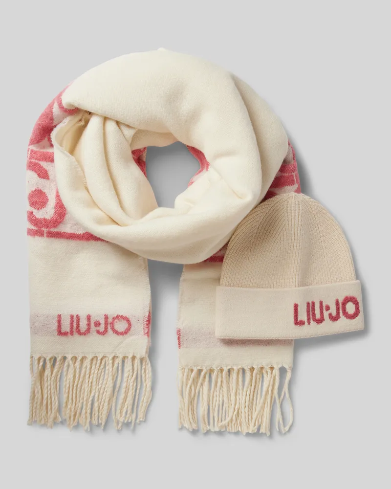 Liu Jo Beanie im Set mit Schal Rosa