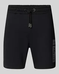 Alpha Industries Regular Fit Sweatshorts mit Label-Print Black