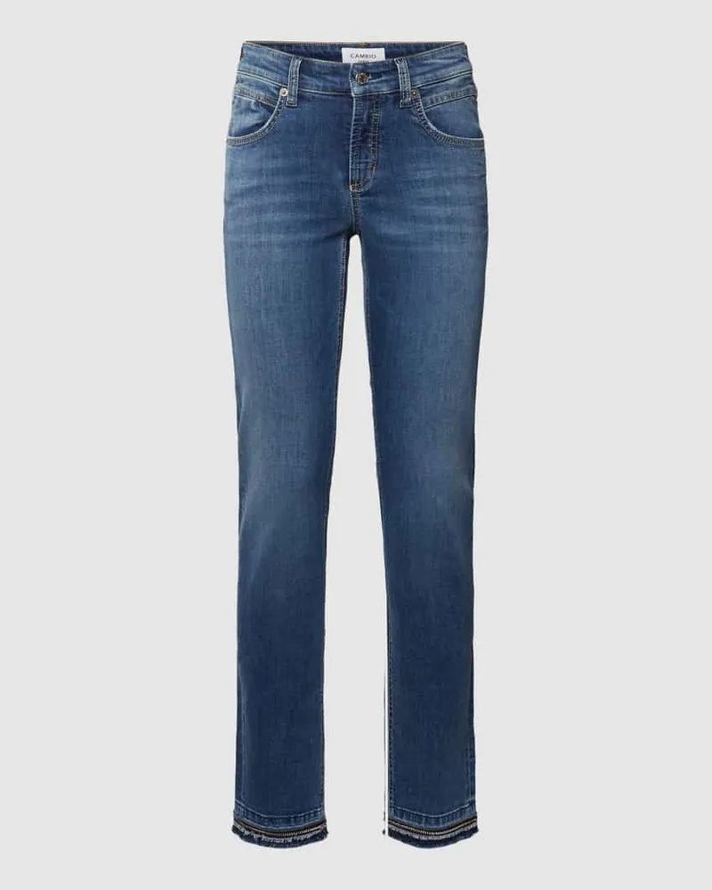Cambio Verkürzte Jeans mit Stretch-Anteil Modell 'PINA Blau