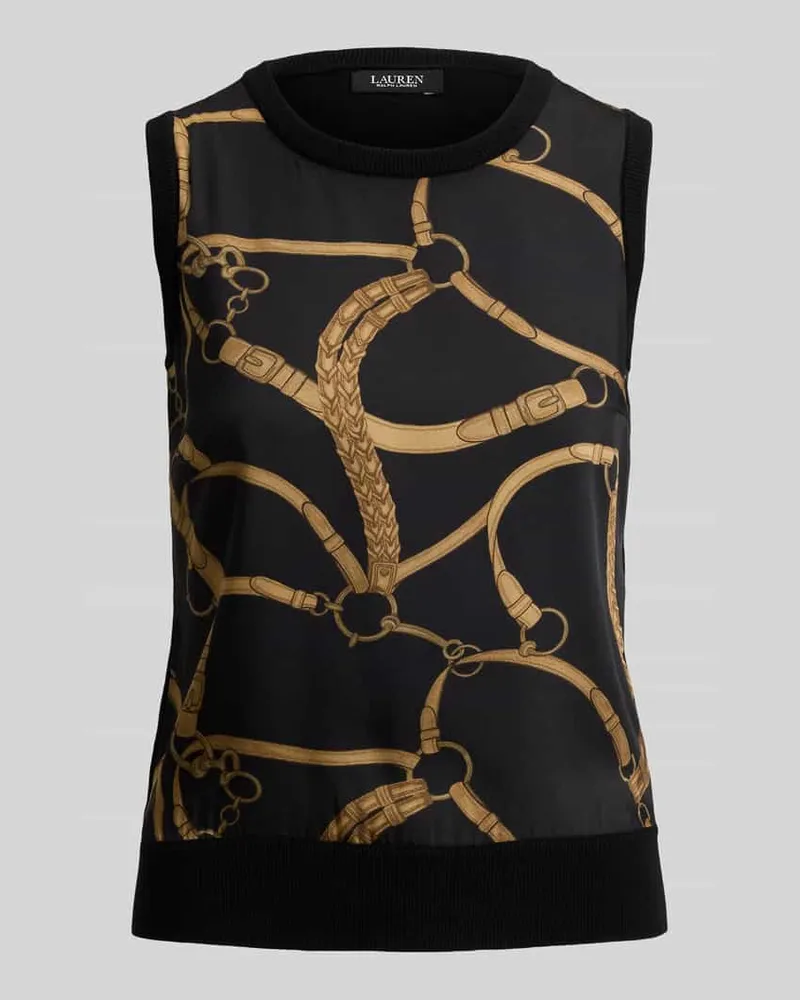 Ralph Lauren Regular Fit Blusentop aus Baumwoll-Mix Black
