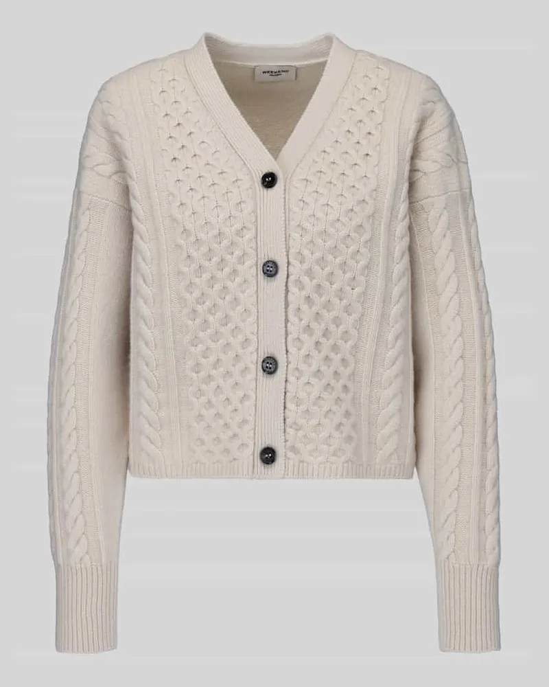 Max Mara Regular Fit Strickjacke aus reiner Wolle Modell 'PRIMO Sand