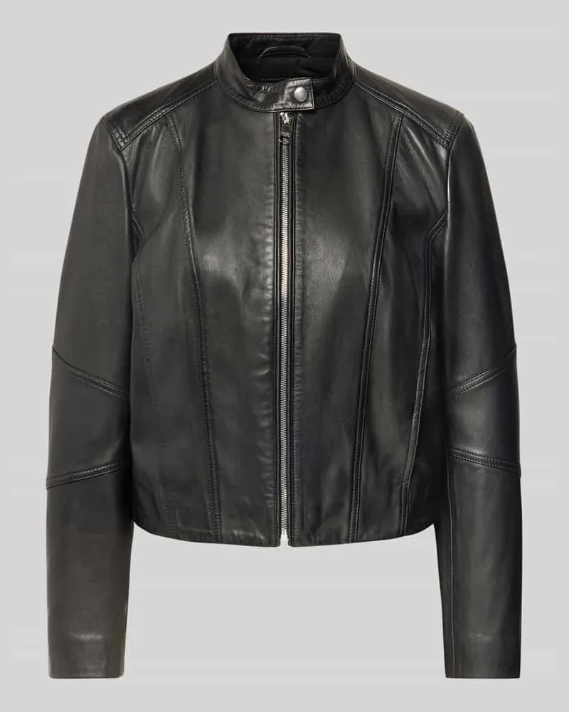 HUGO BOSS Blazer in Leder-Optik Modell 'Saleste Black