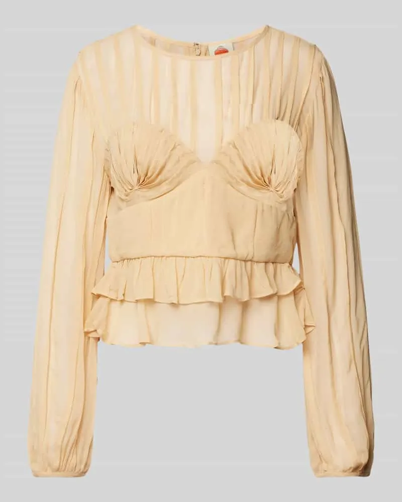 FARM Rio Blusenshirt mit Rundhalsausschnitt Beige