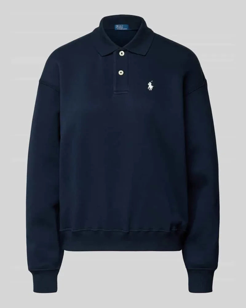 Ralph Lauren Sweatshirt mit Polokragen Marine