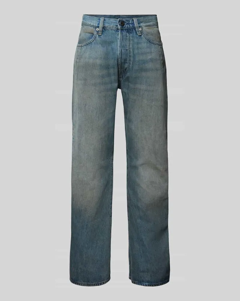 G-STAR RAW Regular Fit Jeans im Used-Look Modell 'Contor 3D Blau
