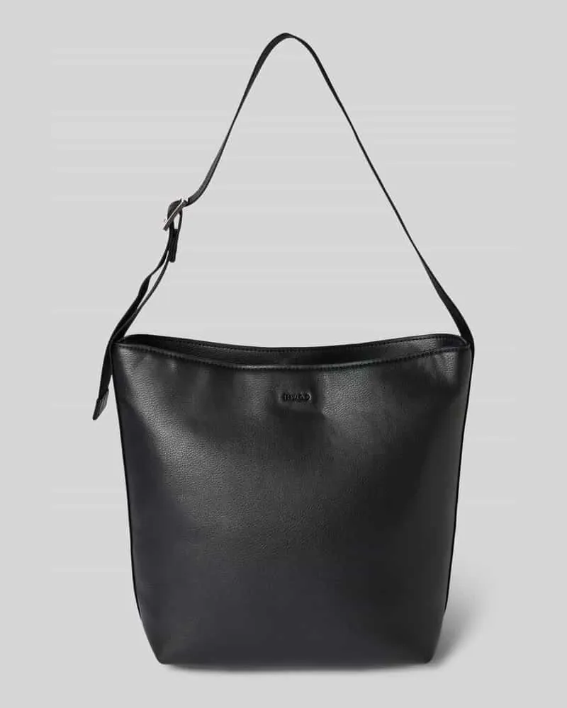 HUGO BOSS Shopper in Leder-Optik Modell 'BEL 2.0_BUCKET Black