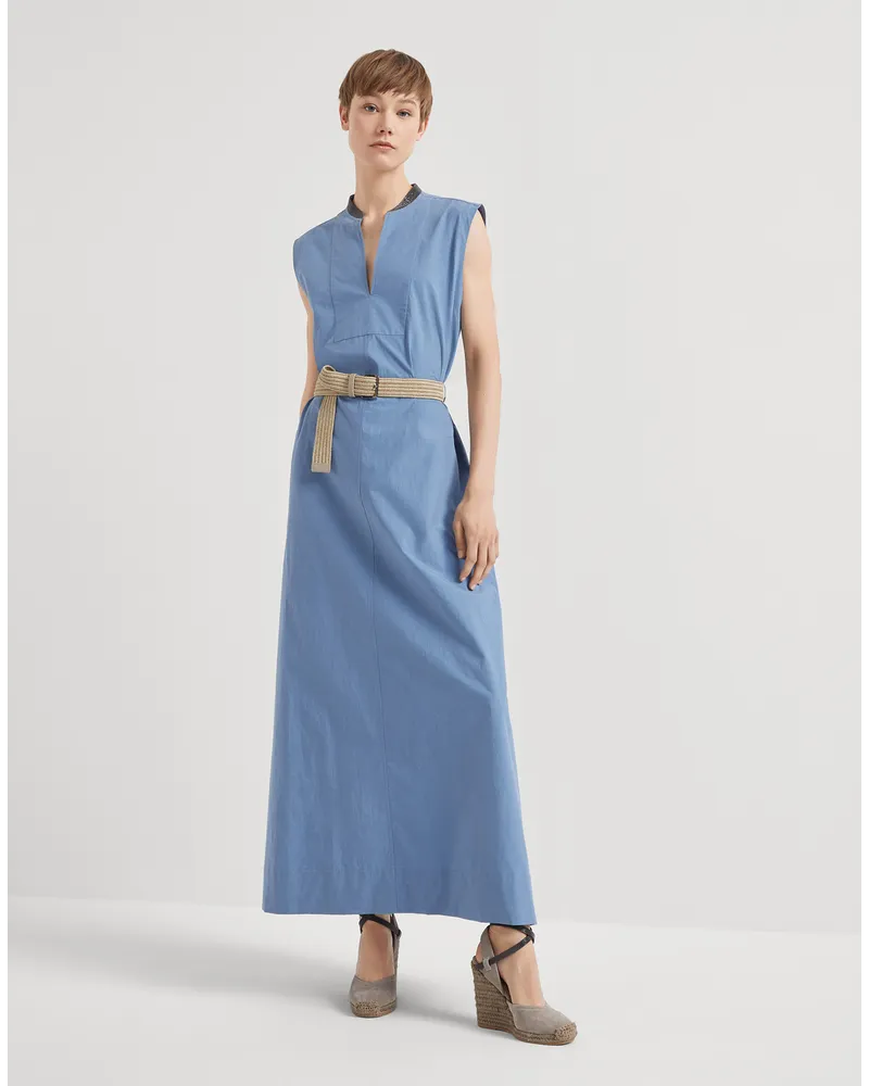 Brunello Cucinelli Abendkleid Blau