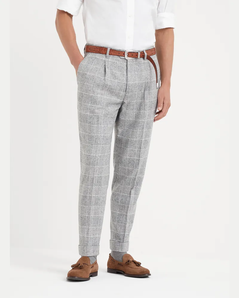 Brunello Cucinelli Bundfaltenhose Grau