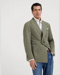 Brunello Cucinelli Eineinhalb-reihiger Blazer Grün