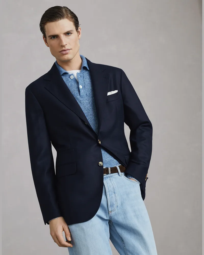 Brunello Cucinelli Einreihiger Blazer Blau