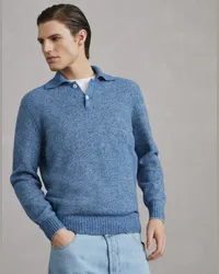 Brunello Cucinelli Pullover mit Polokragen Blau