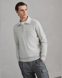 Brunello Cucinelli Pullover mit Polokragen Grau