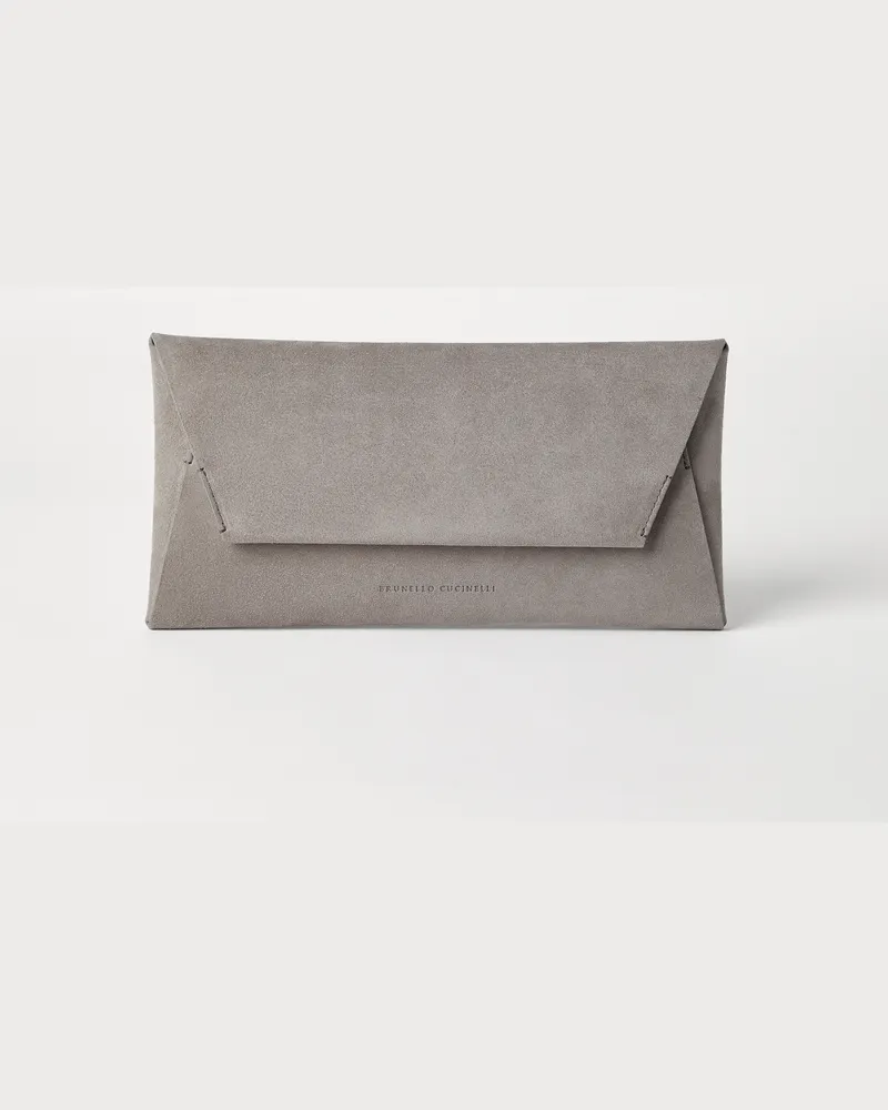 Brunello Cucinelli Clutch Grau