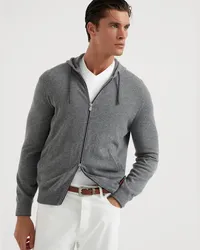 Brunello Cucinelli Pullover mit Kapuze Grau