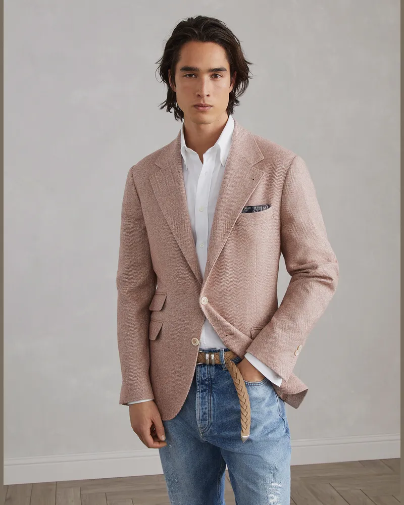 Brunello Cucinelli Einreihiger Blazer Orange