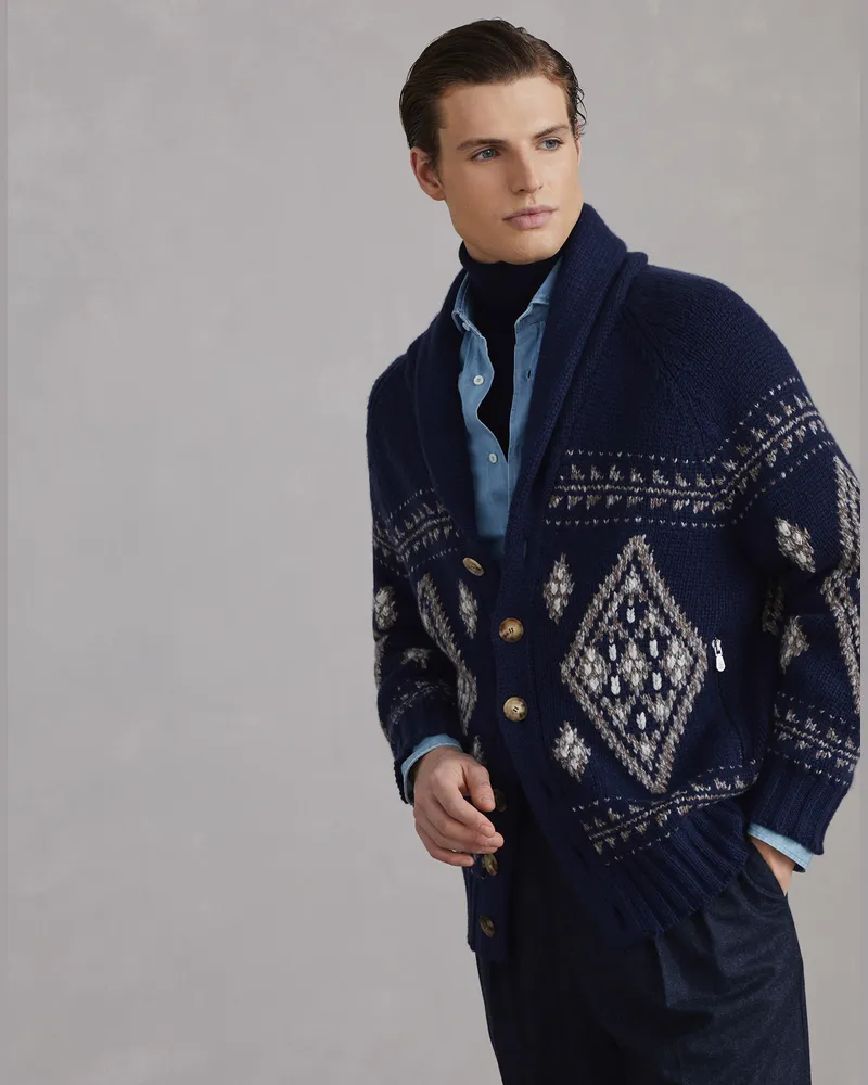 Brunello Cucinelli Cardigan mit Knöpfen Blau