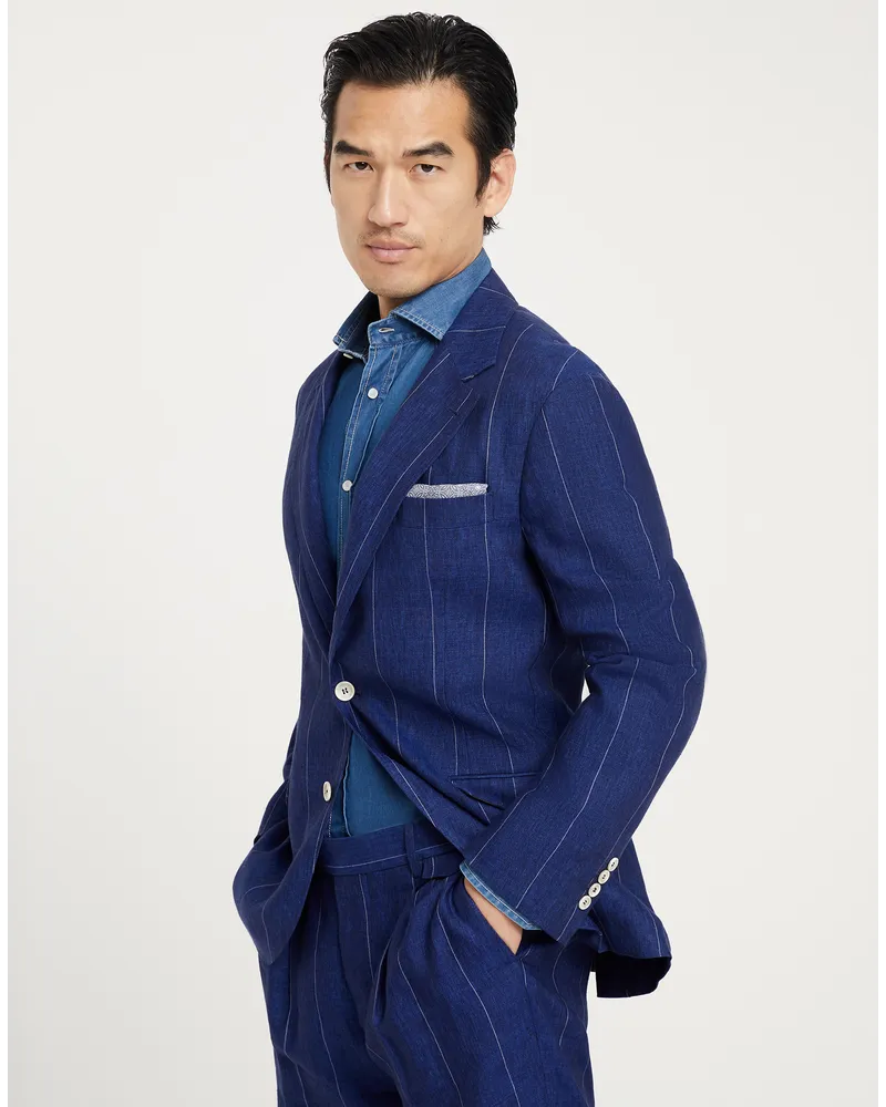 Brunello Cucinelli Einreihiger Blazer Blau