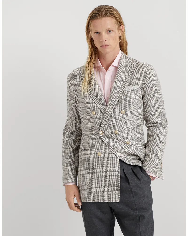 Brunello Cucinelli Eineinhalb-reihiger Blazer Braun