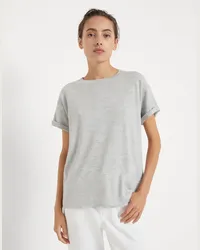 Brunello Cucinelli Kurzärmliges T-Shirt Grau