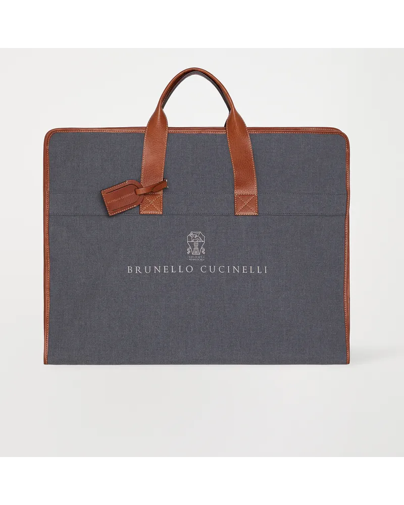 Brunello Cucinelli Anzugtasche Grau