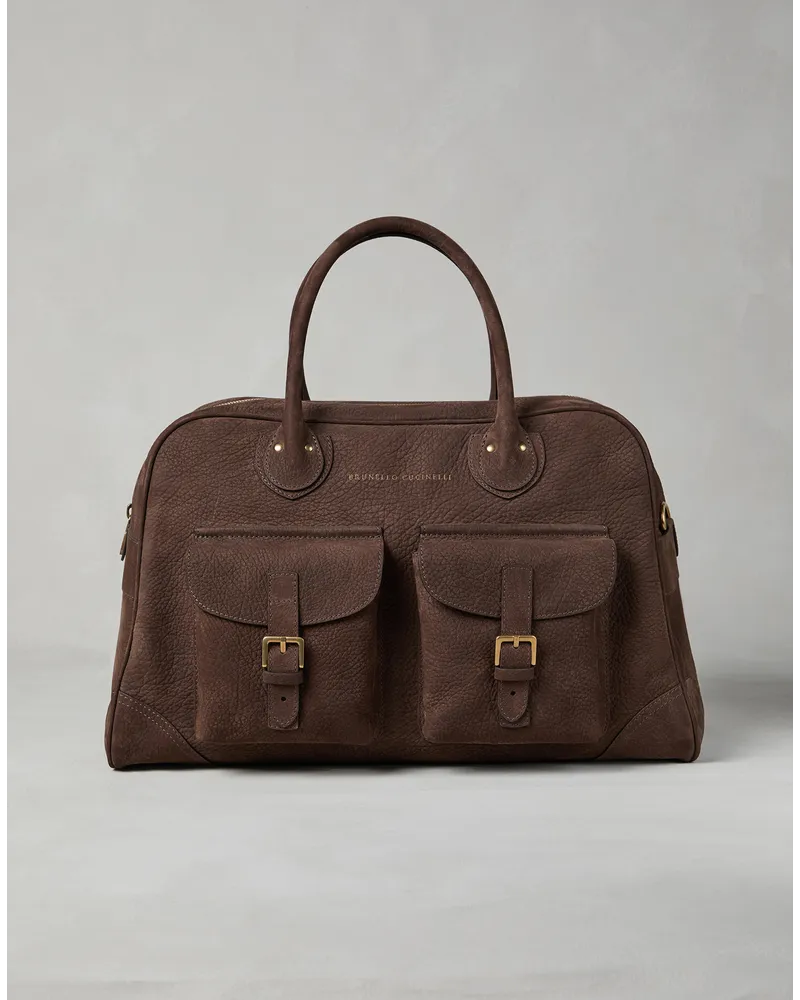 Brunello Cucinelli Reisetasche Braun