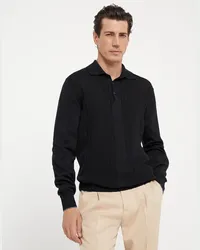 Brunello Cucinelli Pullover mit Polokragen Schwarz