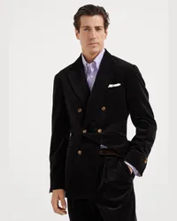 Brunello Cucinelli Eineinhalb-reihiger Blazer Schwarz