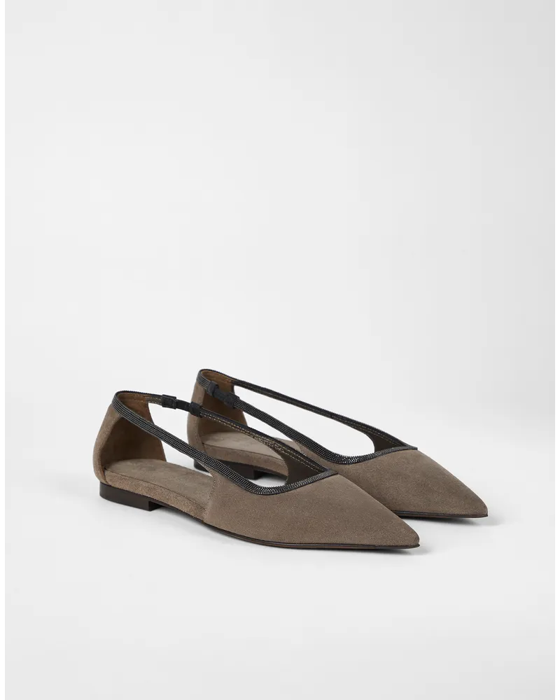 Brunello Cucinelli Ballerinas Braun