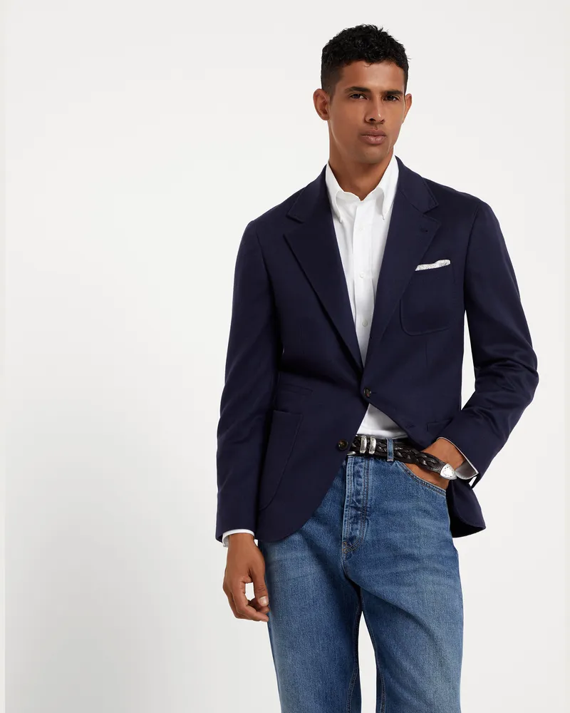 Brunello Cucinelli Einreihiger Blazer Blau