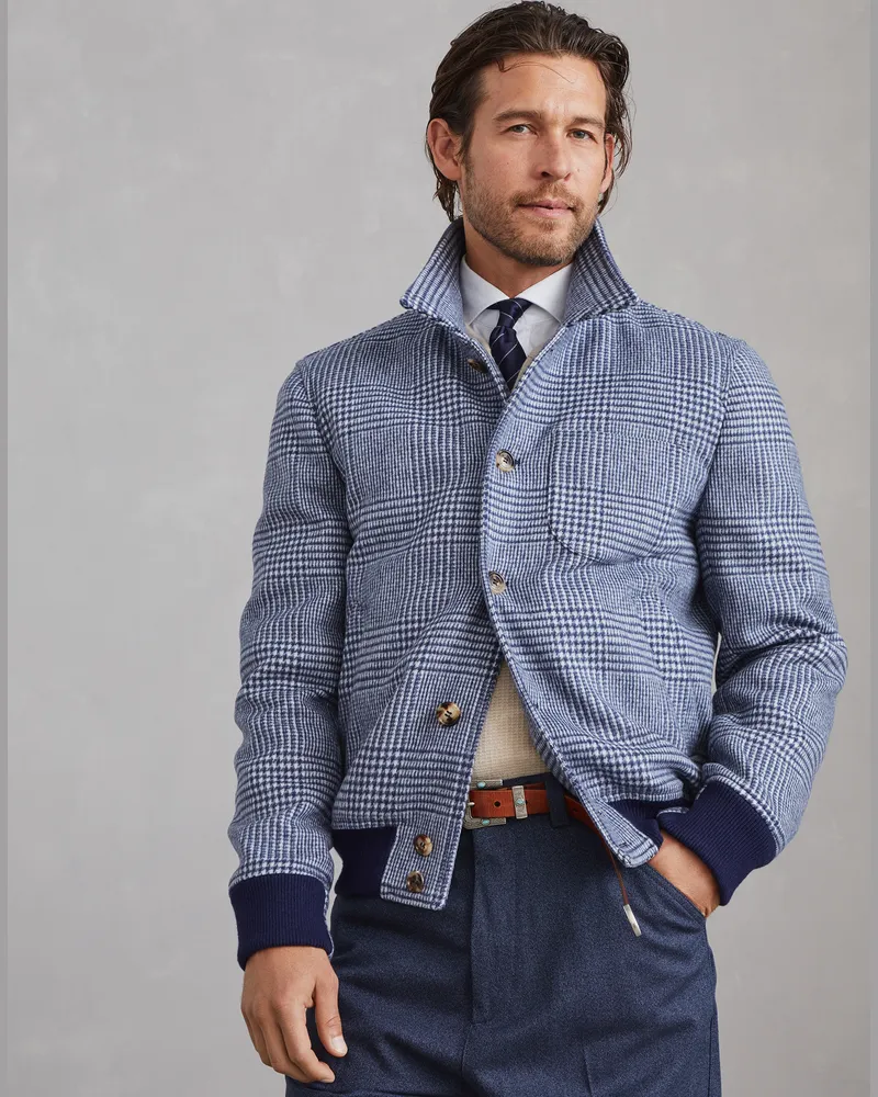 Brunello Cucinelli Bomberjacke Blau