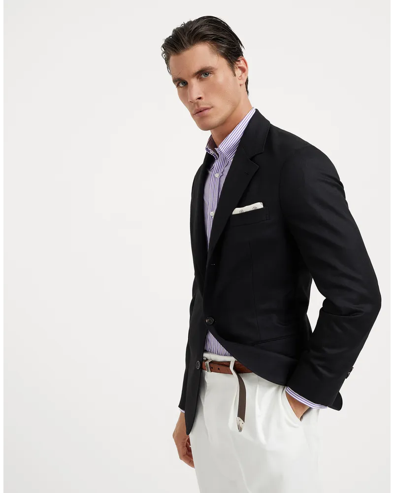 Brunello Cucinelli Einreihiger Blazer Schwarz