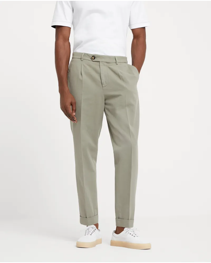 Brunello Cucinelli Bundfaltenhose Grün