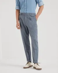 Brunello Cucinelli Bundfaltenhose Blau