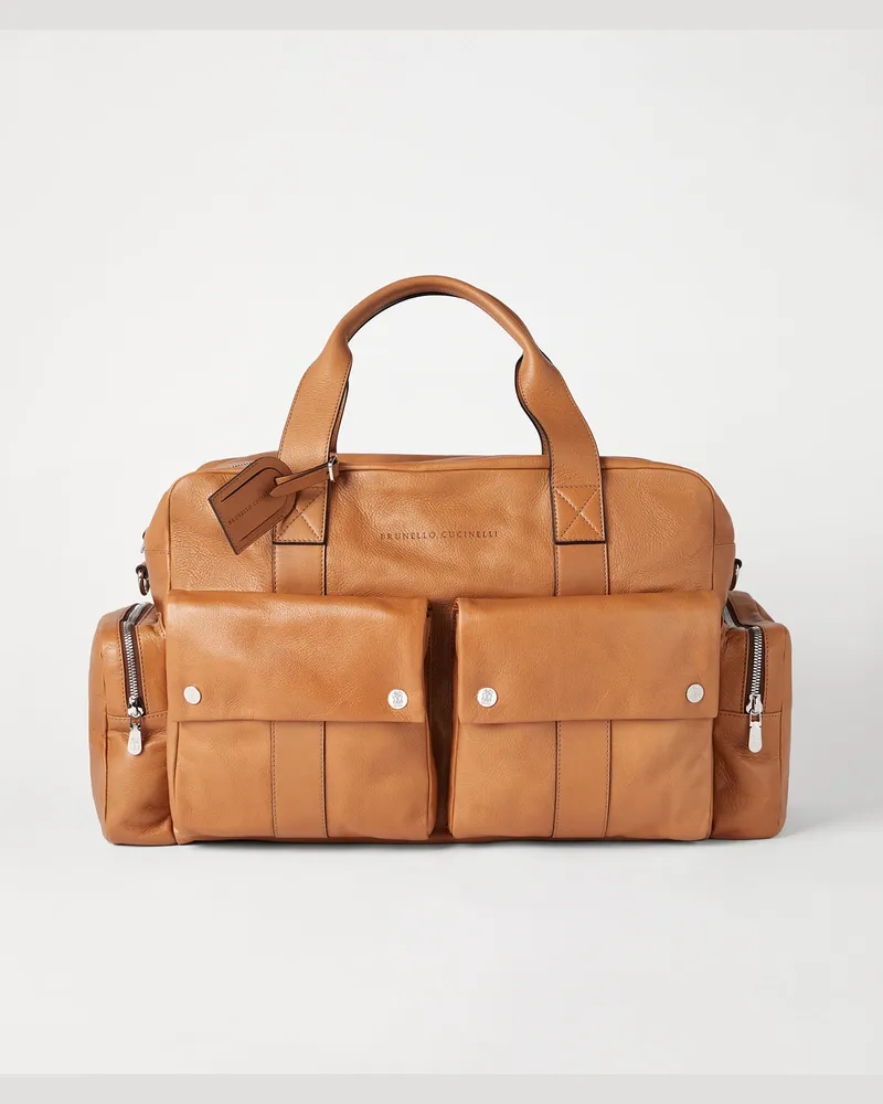 Brunello Cucinelli Reisetasche Braun