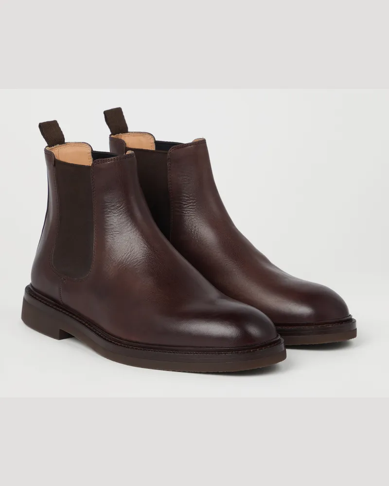 Brunello Cucinelli Chelsea-Boots Braun