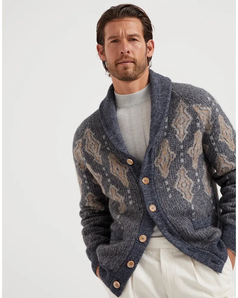 Brunello Cucinelli Cardigan mit Knöpfen Blau