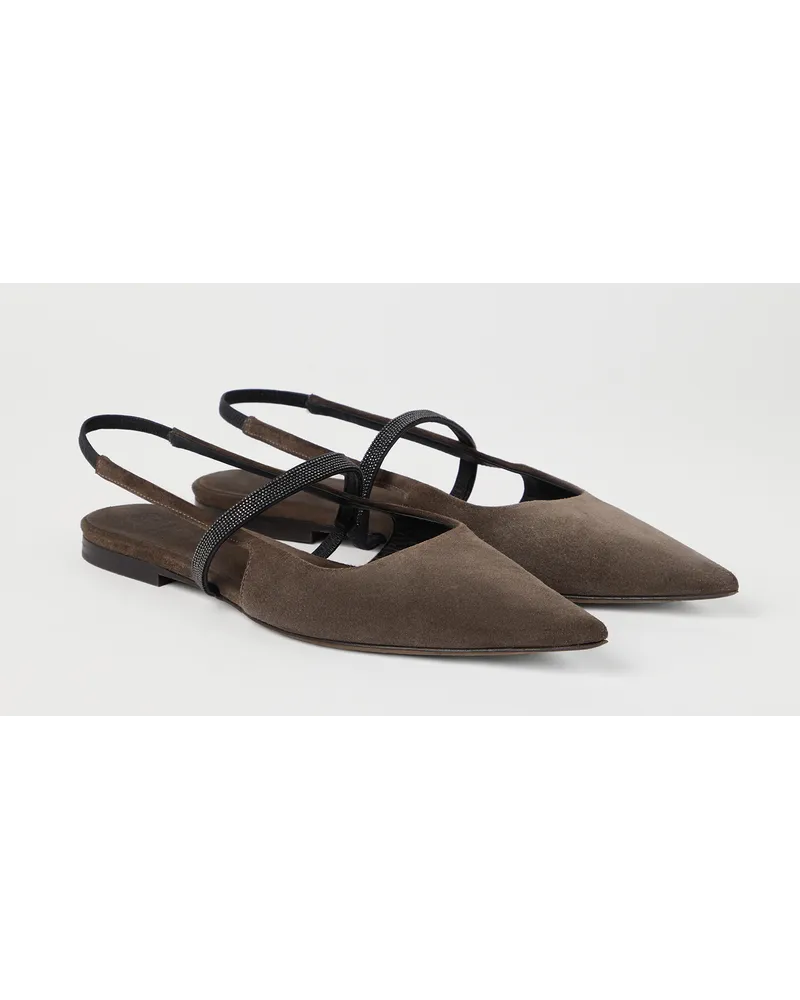 Brunello Cucinelli Ballerinas Braun