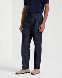 Brunello Cucinelli Bundfaltenhose Blau