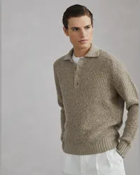 Brunello Cucinelli Pullover mit Polokragen Braun