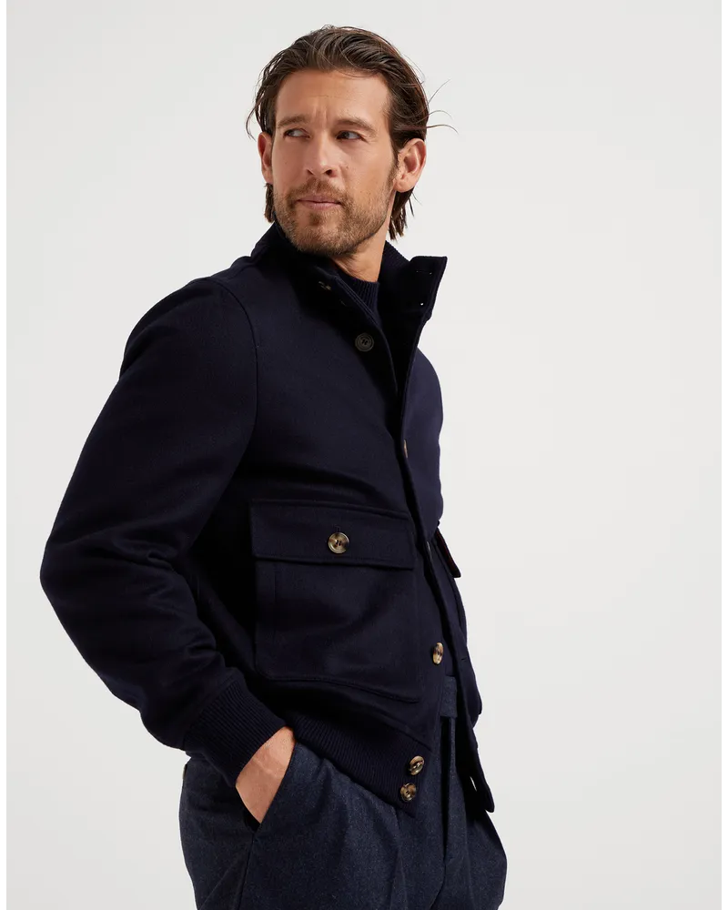 Brunello Cucinelli Bomberjacke Blau